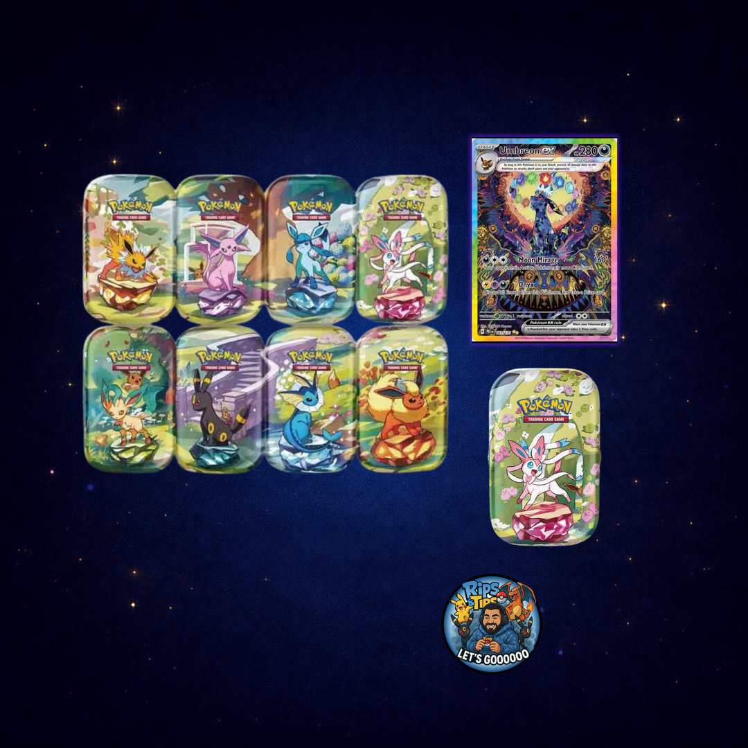 Pokemon TCG: Scarlet &amp; Violet—Prismatic Evolutions Mini Tins - Assorted*